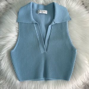 Aritzia Babaton Sculpt Knit Polo Top
